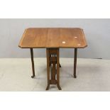 Small Edwardian Mahogany Sutherland Table, 56cms long x 54cms high