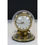 Small "Kundo" Anniversary Clock with Glass Dome, stands approx 15cm to include the Dome