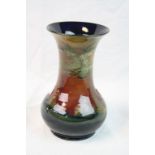 Moorcroft vase with flared rim in "Eventide" pattern with impressed number 37 to base, stands approx