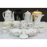 Mixed collection of vintage Shelley ceramics to include; Teapots, Jugs & dishes to include Art