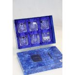 Boxed set of Doulton Crystal cut glass tumblers