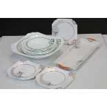 Shelley ' Vogue ' dessert set for six and a Shelley Art Deco sandwich set for six