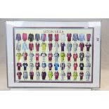 Framed Aston Villa Shirt colours from 1874-2006/7