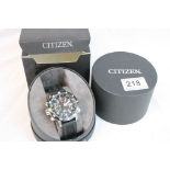 Boxed Gents Citizen Eco drive Chronograph Promaster wristwatch with original Rubber strap, cal j280