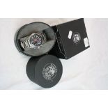 Boxed Gents Stainless steel Citizen Eco drive Chronograph wristwatch cal B612 with black dial &