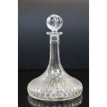 Cut glass ships decanter