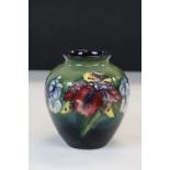 Moorcroft Pottery Vase in Spring flower & Orchid pattern, approx 10.5cm tall