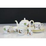 Paragon China John Hassall Nursery tea set with nursery rhyme artwork signed "Hassall"