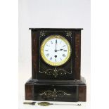 Italian slate mantle clock with single train movement