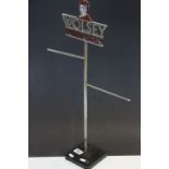 Vintage "Wolsey Pure Silk" Chrome Display stand with heavy Metal base, stands approx 67.5cm