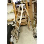 Pair of wooden decorators ladders