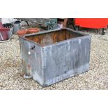 Mid 20th Century galvanized water tank with studded edges