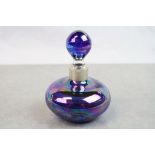 Silver collard iridescent scent bottle