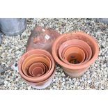 Collection of terracotta planters