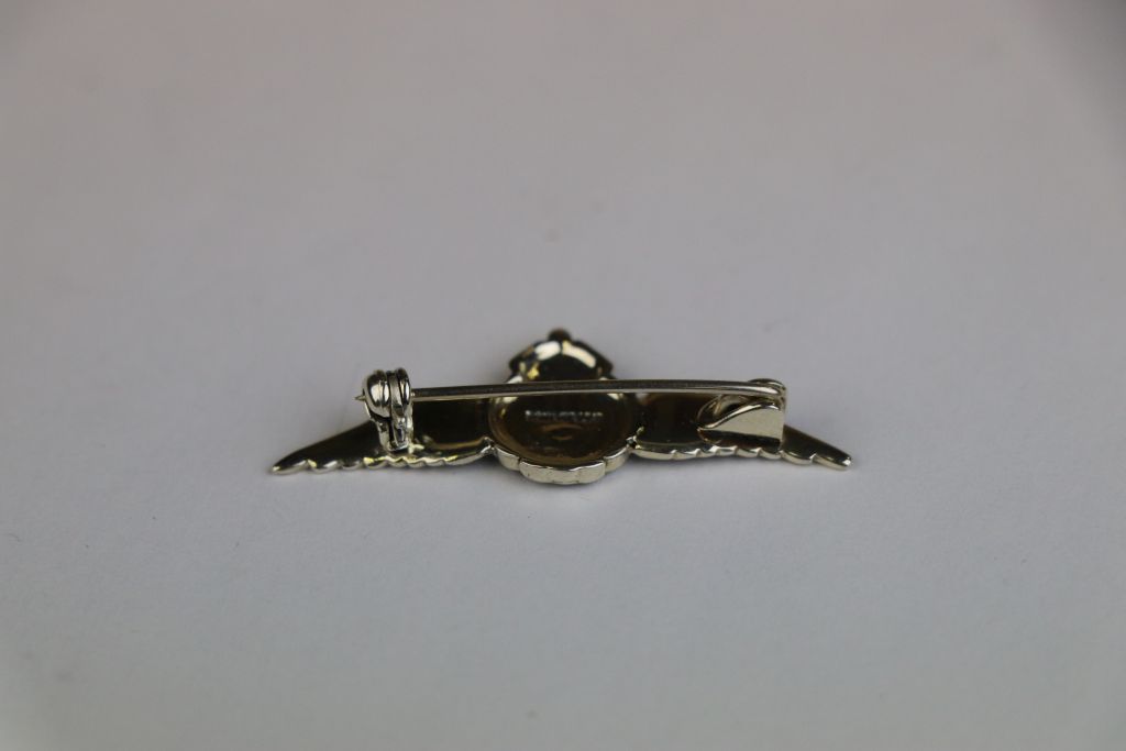 Sterling silver RAF style sweetheart brooch - Image 2 of 2