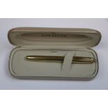 Sheaffer Prelude signature fountain pen in 22k gold plated barleycorn finish and pearled inlet in