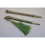 Two vintage sterling silver propelling pencils