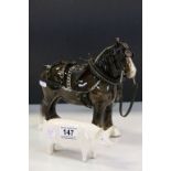 Beswick ceramic horse no.2309 Burnham Beauty Connoisseur Horses Series in "Brown" gloss colour