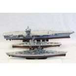 Three model Battleships to include "U.S Aircraft Carrier Enterprise"