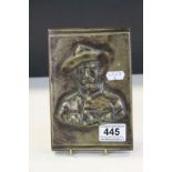 Bronze/brass plaque with embossed portrait of Baden Powell, scouting interest