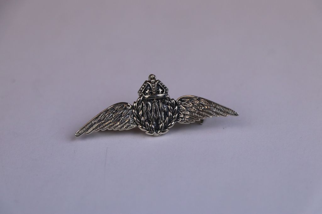 Sterling silver RAF style sweetheart brooch