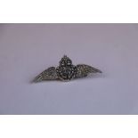 Sterling silver RAF style sweetheart brooch