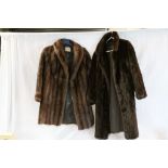 Good quality C H Smith Furrier half length mink coat and one other Maxwell croft of London mink coat