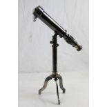 Brass cased telescope on stand