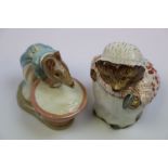 Two Beswick ceramic Beatrix Potter figurines to include Tittlemouse and Anna Maria, both with gold