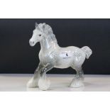 Beswick ceramic horse No.975 Cantering Shire in "Grey" colour standing approx.22cm