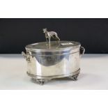 Silver plate casket trophy greyhound racing dated 1932