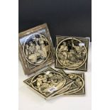 Set of five Minton tiles by John Moyr-Smith? of legends