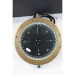 Vintage Ship's Gyro Compass with Electric fitting and Bronze mount, approx 25cm diameter