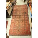 Eastern Red Ground Bokhara Style Rug, 188cms x 84cms