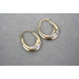 Pair of 9ct y/g hoop earrings