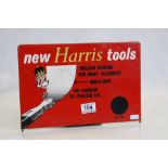 Vintage "New Harris Tools" Tin advertising Sign, approx 21 x 32cm