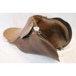 Horse riding leather saddle