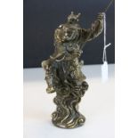 Chinese bronze monkey King, six character mark to base