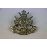 A 2nd Volunteer Battalion Of The Notts & Derby Regiment White Metal Other Ranks Cap Badge With Two