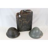 A World War Two British Jerry Can With The Broad Arrow Mark, Verso Overstamped With German Markings,