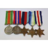 A Full Size British World War Two Medal Group Of Five To Include The British War Medal, The