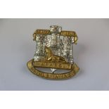 A Devon And Dorset Regiment Bi Metal Officers Cap Badge With Twin Loop Fixing To The Rear.