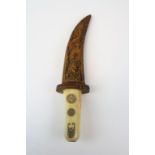 Chinese bone and wooden dagger