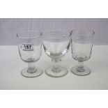 Three 19th Century Ale glasses