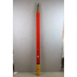 Advertising - Large Shop Display Painted Wooden ' HP ' Pencil, 171cms long