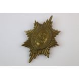 A Worcestershire Regiment All Brass Valise Star Pouch Badge With Twin Fixing To The Rear.