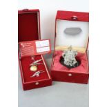 Two boxed Frazer & Haws London Indian items to include; Ganesh figure on wooden base with Mouse &