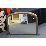 Victorian Gilt Framed Dome Top Overmantle Mirror, 127cms high x 82cms high