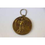 A Full Size British World War One / WW1 Victory Medal Issued To 22053 GNR. C. H. CROSSMAN Of The