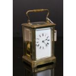 Heavy brass carriage clock with repeater